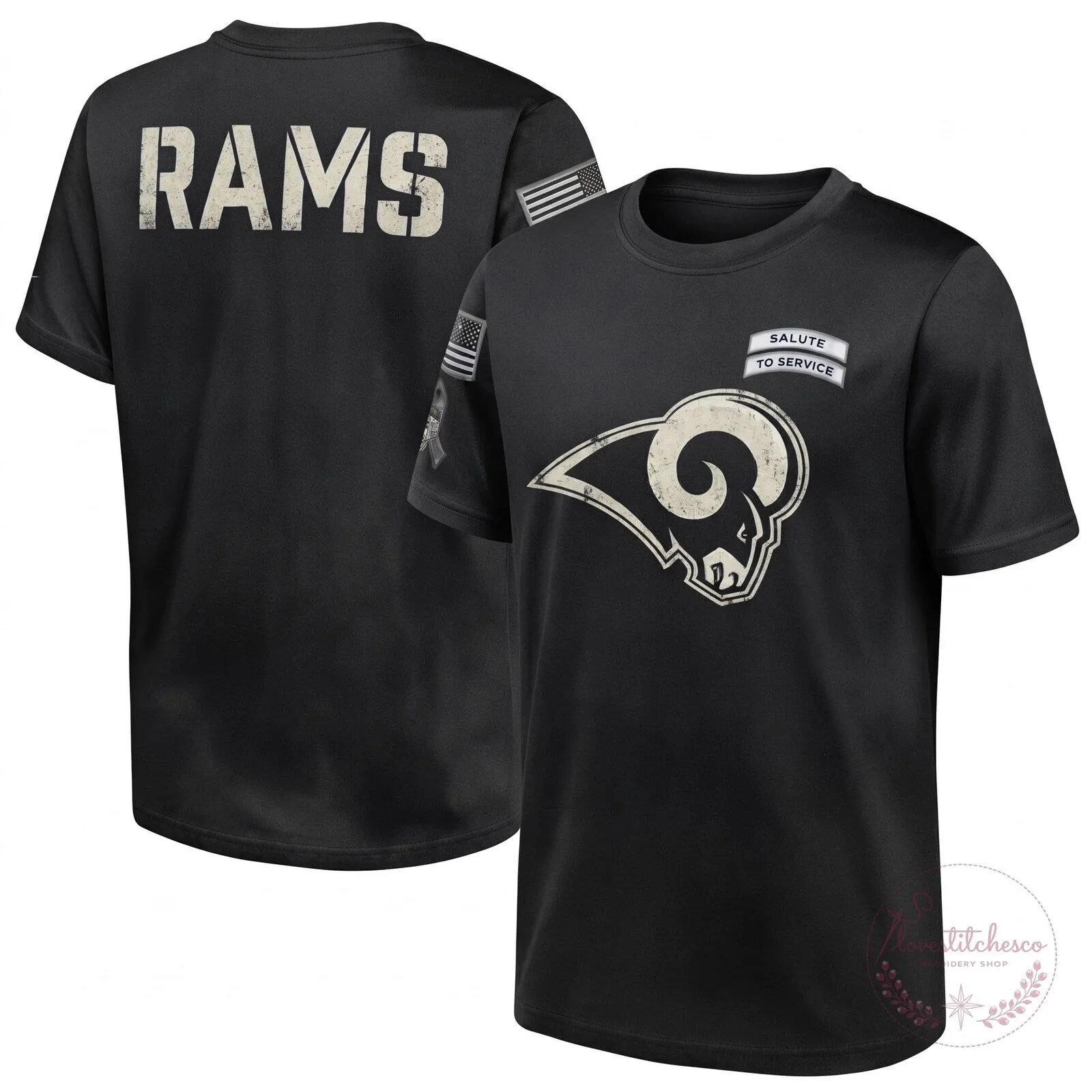 Los Angeles Rams Military Appreciation T-Shirt - Salute To Service Edition 7 Los Angeles Rams Military Appreciation T-Shirt - Salute To Service Edition