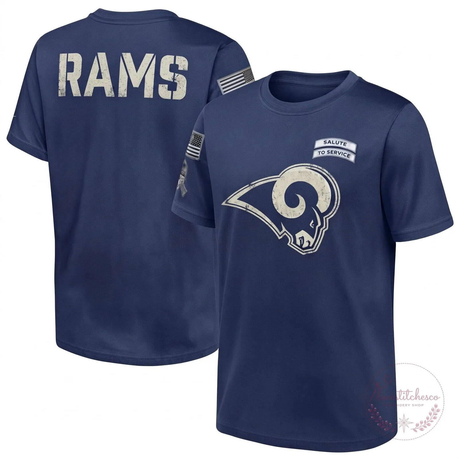 Los Angeles Rams Military Appreciation T-Shirt - Salute To Service Edition 8 Los Angeles Rams Military Appreciation T-Shirt - Salute To Service Edition
