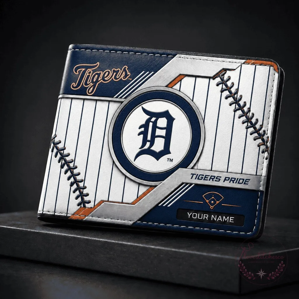 Detroit Tigers MLB Baseball Personalized Wallet for Men, Custom Fan Gift Detroit Tigers MLB Baseball Personalized Wallet for Men, Custom Fan Gift
