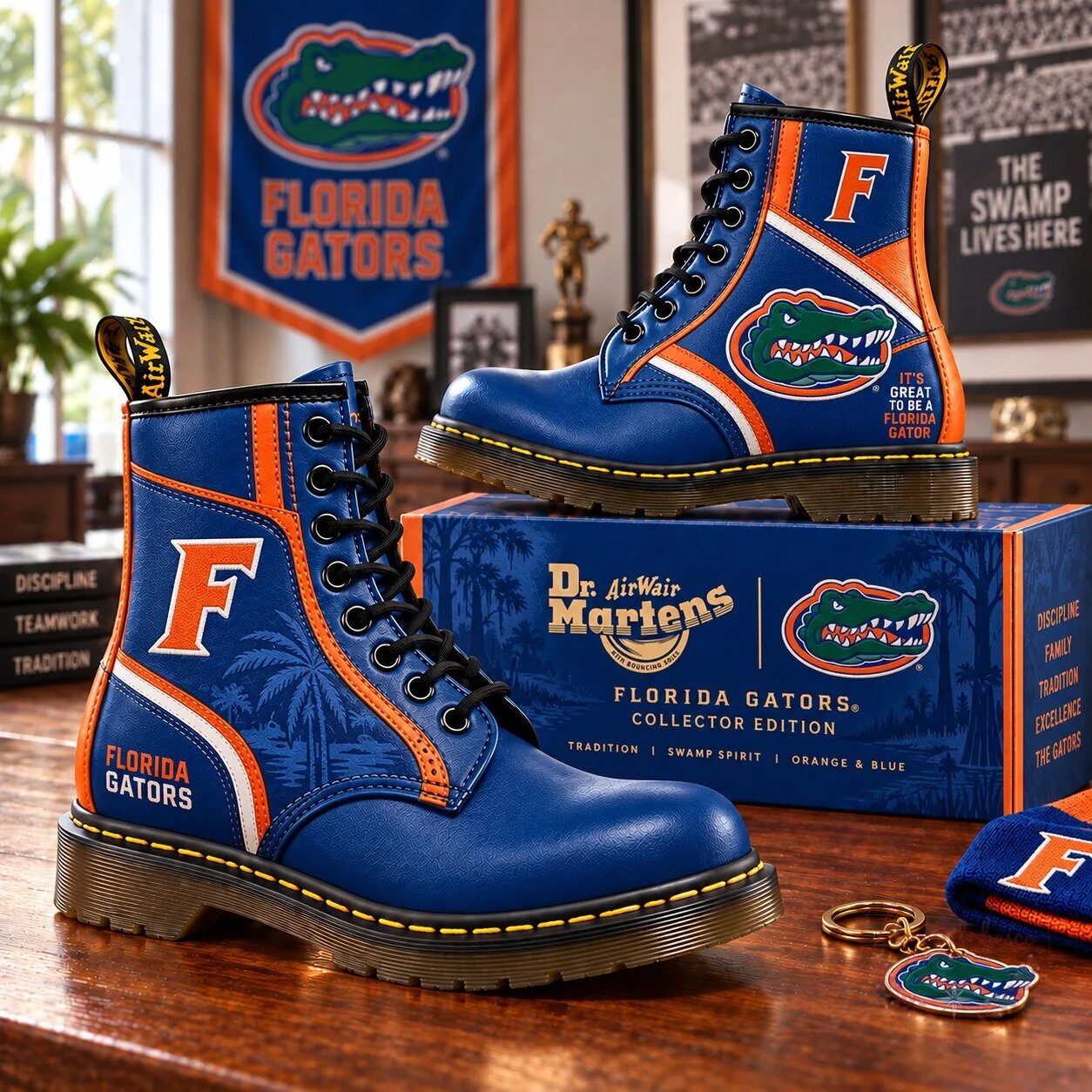 Florida Gators Dr. Martens Unisex Lace-Up Boots